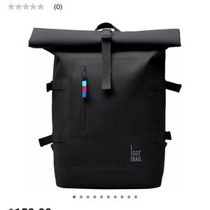 Got Bag Black Rolltop Backpack NWT